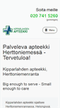 Mobile Screenshot of kipparlahdenapteekki.fi